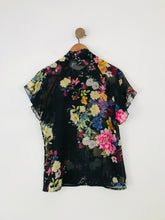 Load image into Gallery viewer, The House of Foxy Women&#39;s Floral Sheer Blouse | M UK10-12 | Multicolour
