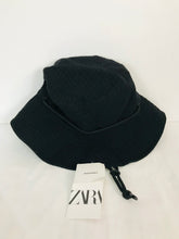 Load image into Gallery viewer, Zara Women’s Adjustable Bucket Hat NWT | M UK12 | Black
