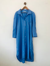 Load image into Gallery viewer, Zara Women&#39;s Linen Maxi Shirt Dress | XXL UK18 | Blue
