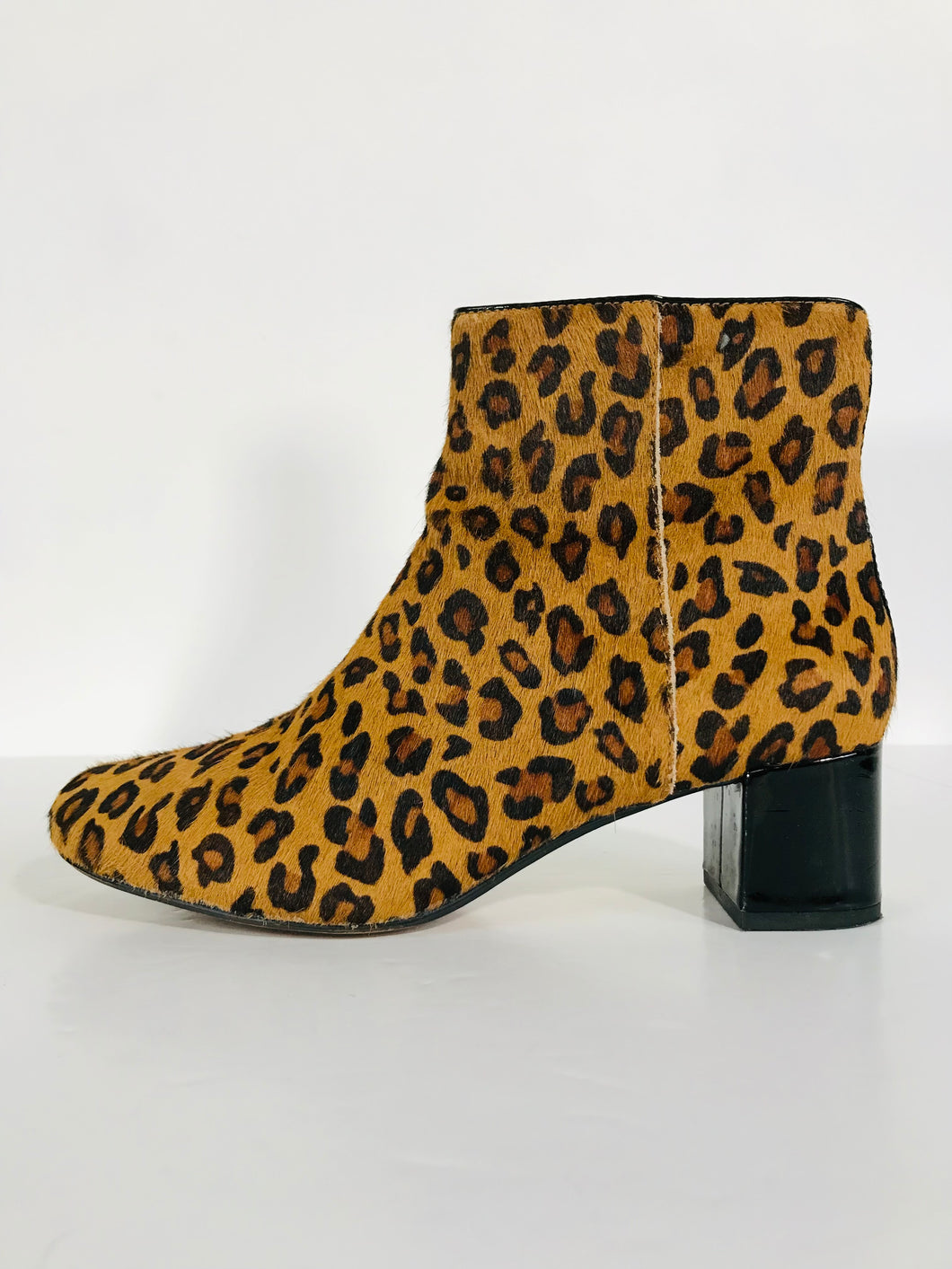 Clarks Women's Leopard Print Ankle Boots | UK4 | Multicoloured