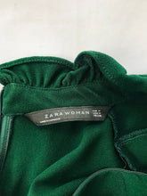 Load image into Gallery viewer, Zara Woman Women’s Ruffle Sheath Dress | M UK12 | Green
