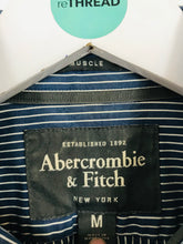 Load image into Gallery viewer, Abercrombie &amp; Fitch Men’s Pin Stripe Long Sleeve Shirt | M | Blue
