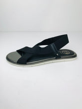 Load image into Gallery viewer, Dune Women&#39;s Elasticated Strap Open Toe Sandals | UK5.5  | Black

