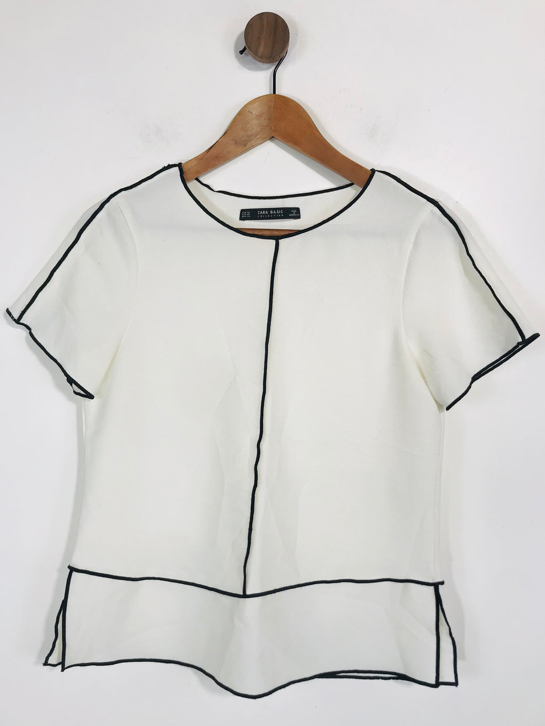 Zara Women's Paneled Blouse | XS UK6-8 | White
