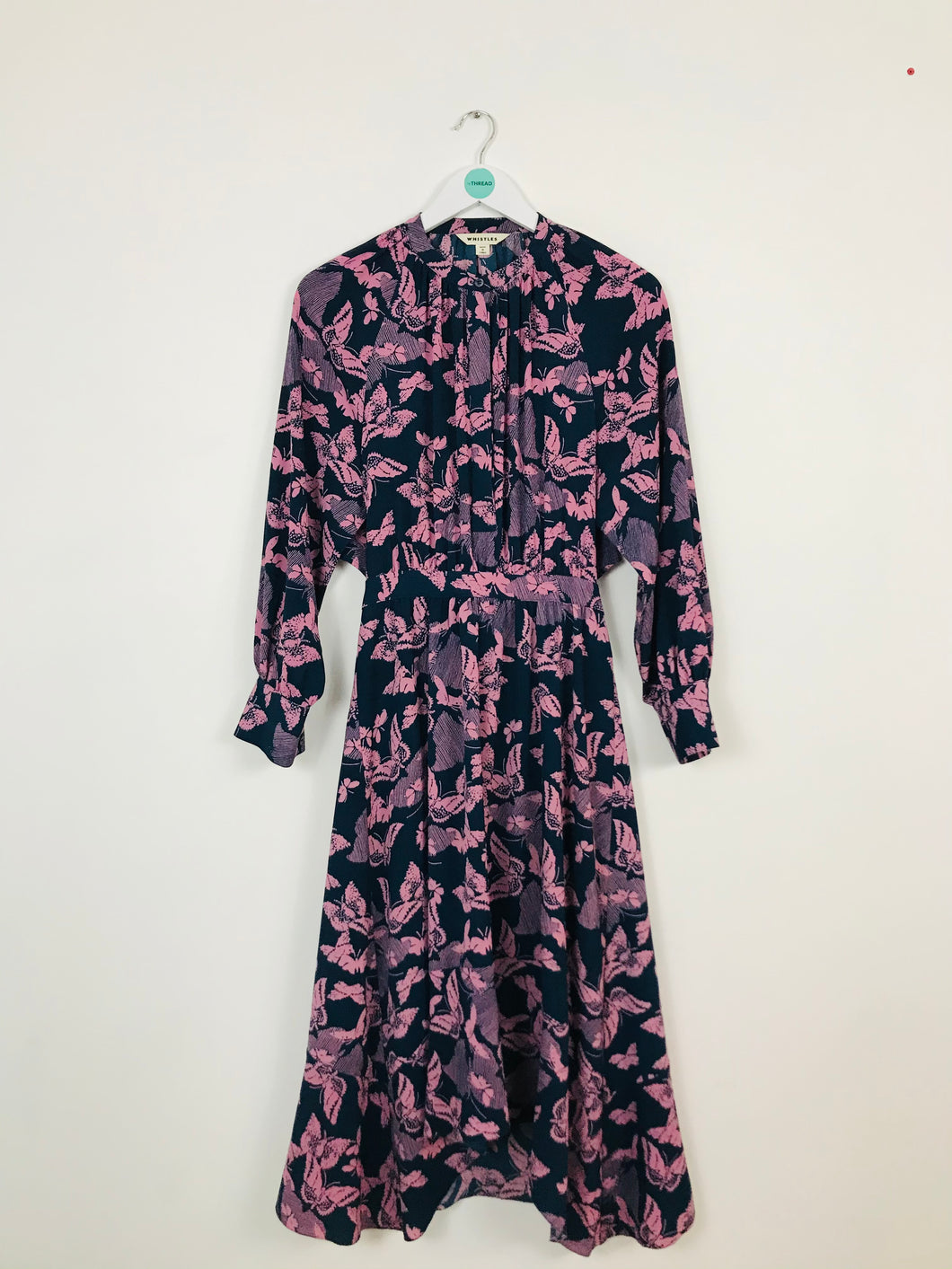 Whistles Womens Long Sleeve Maxi Dress | UK8 | Pink