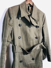 Load image into Gallery viewer, Edun Women&#39;s Cotton Trench Coat | M UK10-12 | Green
