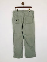 Load image into Gallery viewer, Anthropologie Women&#39;s Cotton Casual Trousers | 31 UK12-14 | Green
