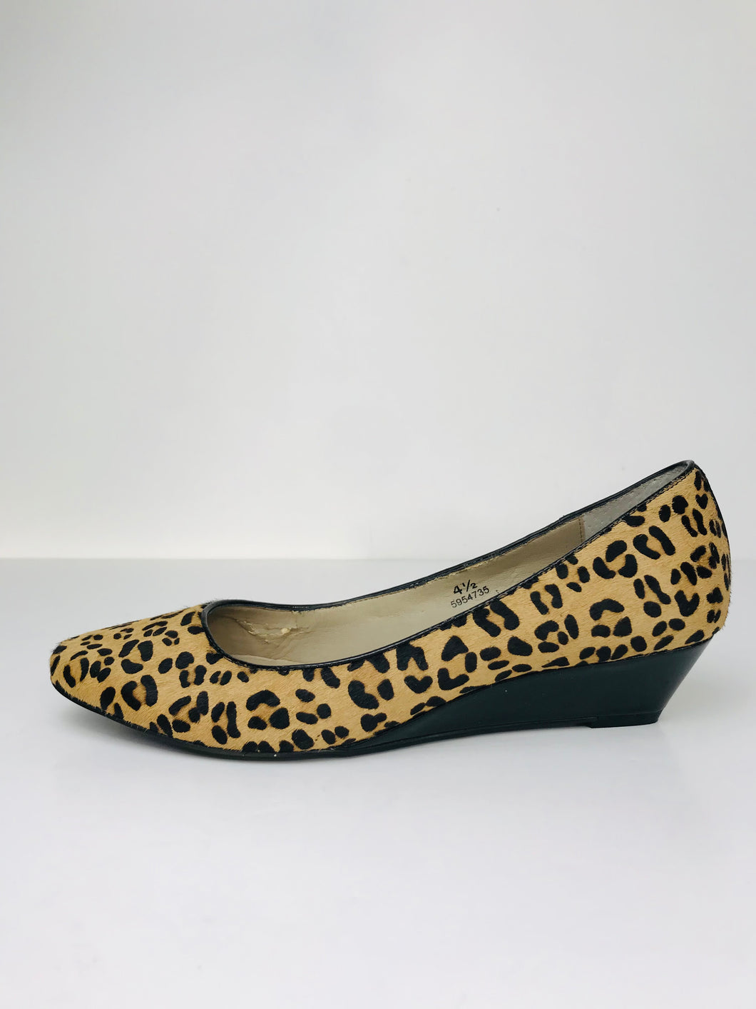 Portfolio Women's Leopard Print Slip On Shoes | UK4.5 | Beige