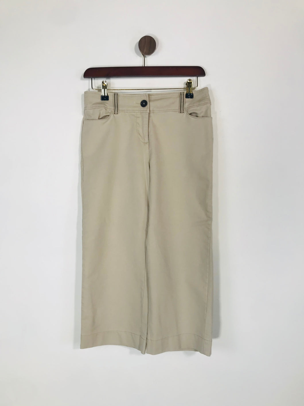 Boden Women's Cotton 3/4 Length Shorts | UK8 | Beige