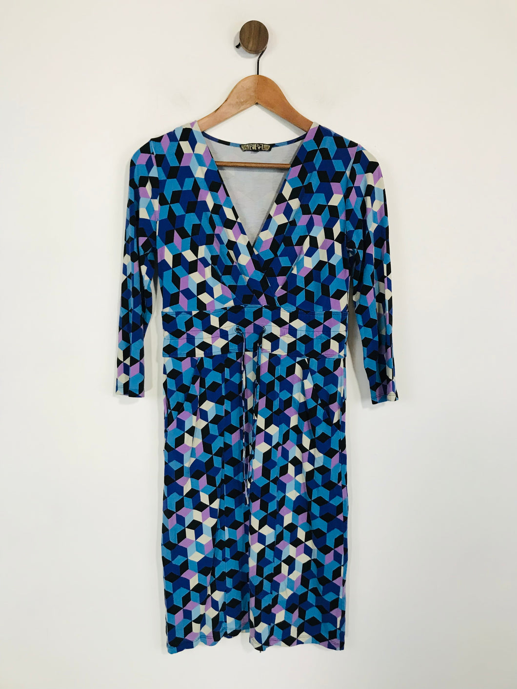 Biba Women's Wrap Midi Dress | UK6 | Multicoloured