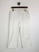 Load image into Gallery viewer, Boden Women&#39;s Crop High Waist Chinos Trousers | UK12 | White
