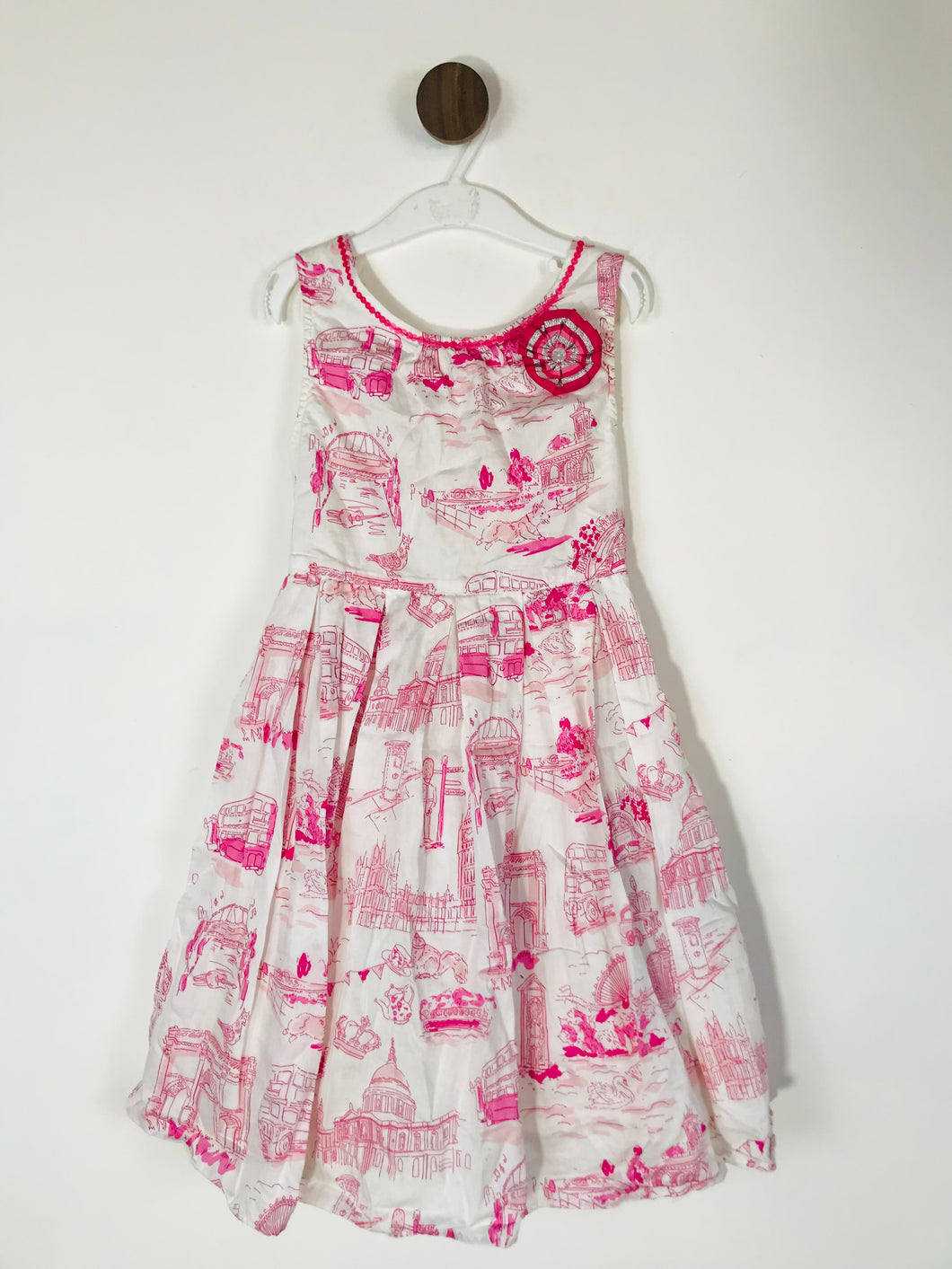 Monsoon Kid's Bow A-Line Dress | 7 Years | Pink