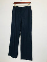 Load image into Gallery viewer, Equipment Women&#39;s Wide Leg Pinstripe Smart Trousers NWT | UK4 | Blue
