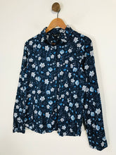 Load image into Gallery viewer, Agnes B Women&#39;s Floral Button-Up Shirt | EU40 UK12 | Blue
