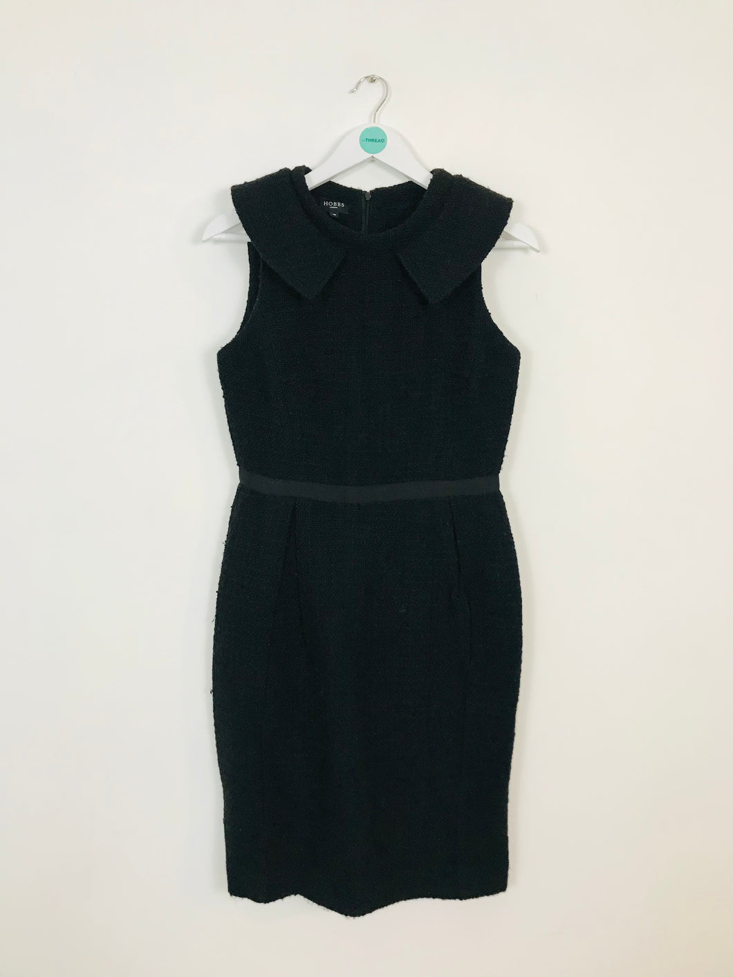 Hobbs Women’s Tweed Pinafore Midi Dress | UK10 | Black
