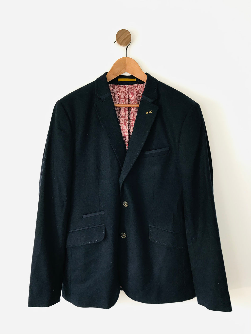 Ted Baker Men’s Wool Suit Jacket Blazer | 5 XL | Navy Blue