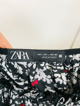 Load image into Gallery viewer, Zara Women&#39;s Floral Flowy Shift Dress | L UK14 | Black
