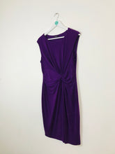 Load image into Gallery viewer, T M Lewin Womens Draped Knot Knee Length Dress | UK14 | Purple

