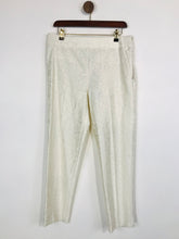 Load image into Gallery viewer, Coast Women&#39;s Jacquard Tapered Smart Trousers NWT | UK12 | White
