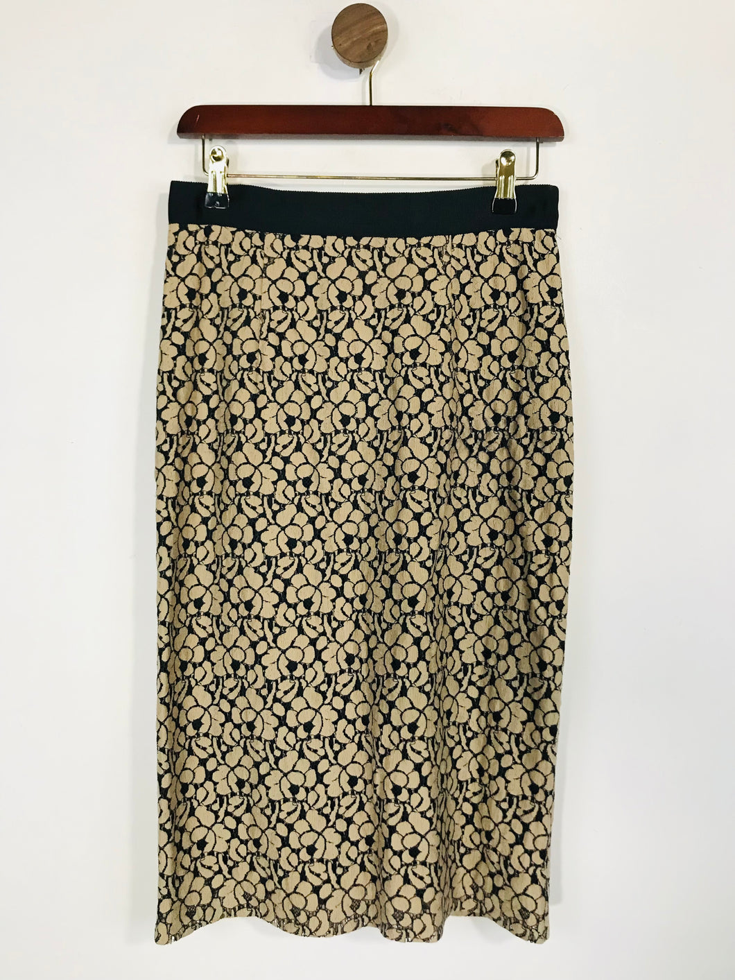 Coast Women's Floral Lace Pencil Skirt | UK10 | Brown