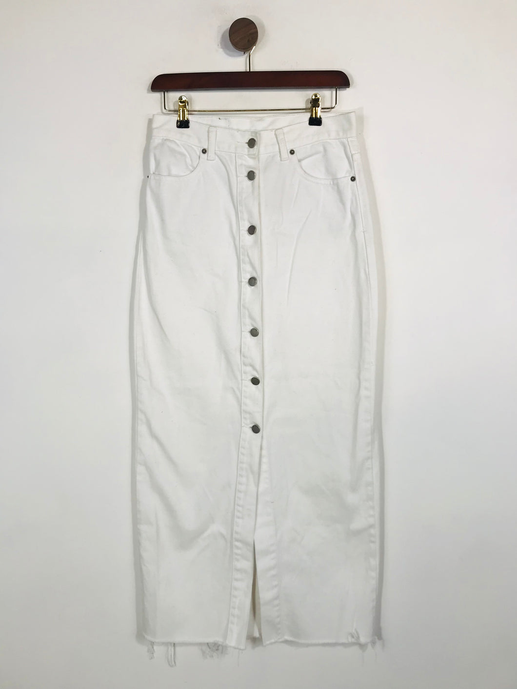 DrDenim Women's Cotton A-Line Skirt | M UK10-12 | White