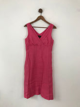 Load image into Gallery viewer, Pure Collection Women&#39;s Linen Fitted A-Line Dress | UK12 | Pink
