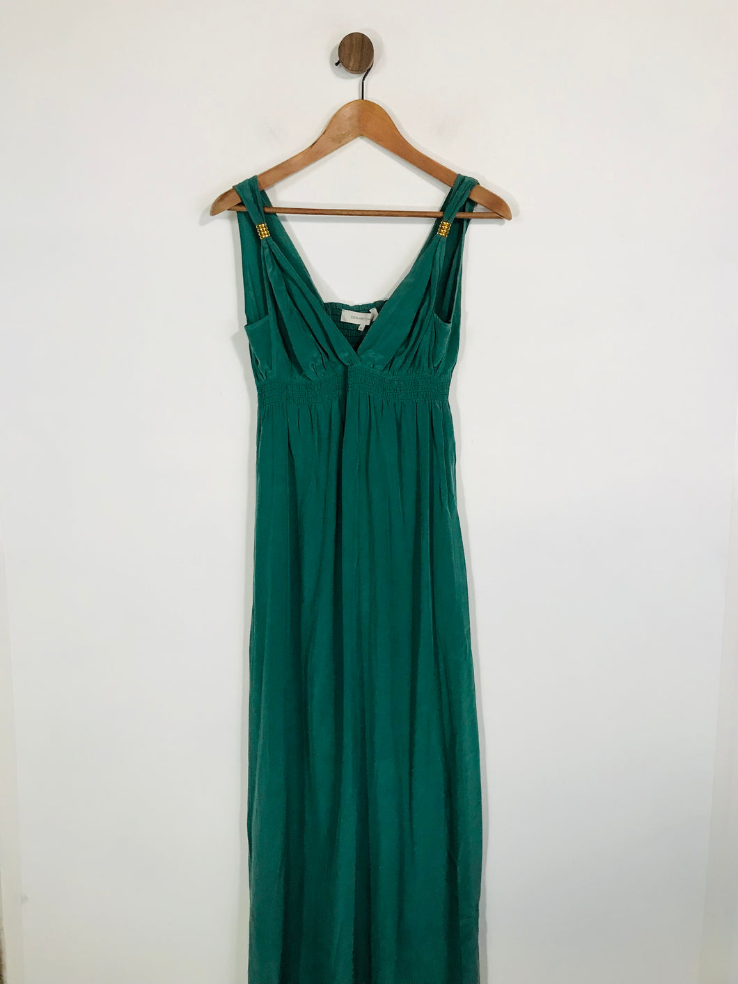 Gerard Darel Women's Silk Maxi Dress | EU36 UK8 | Green