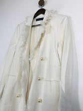Load image into Gallery viewer, Zara Women&#39;s Tweed Overcoat Coat | M UK10-12 | White
