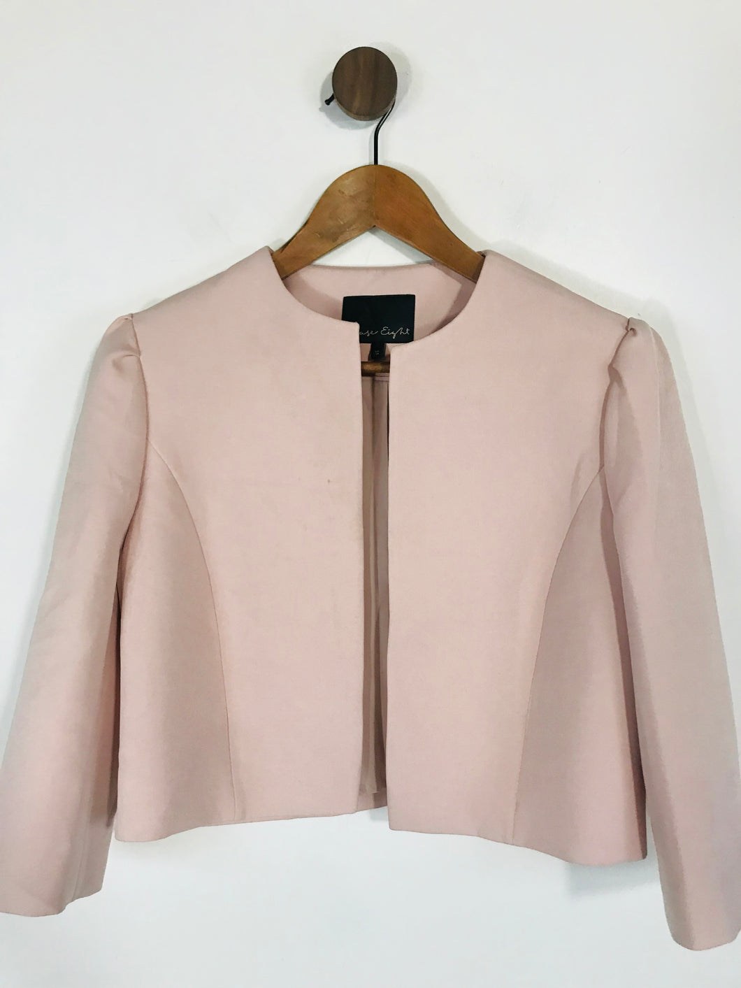 Phase Eight Women's Cropped Collarless Blazer Jacket | UK14 | Pink