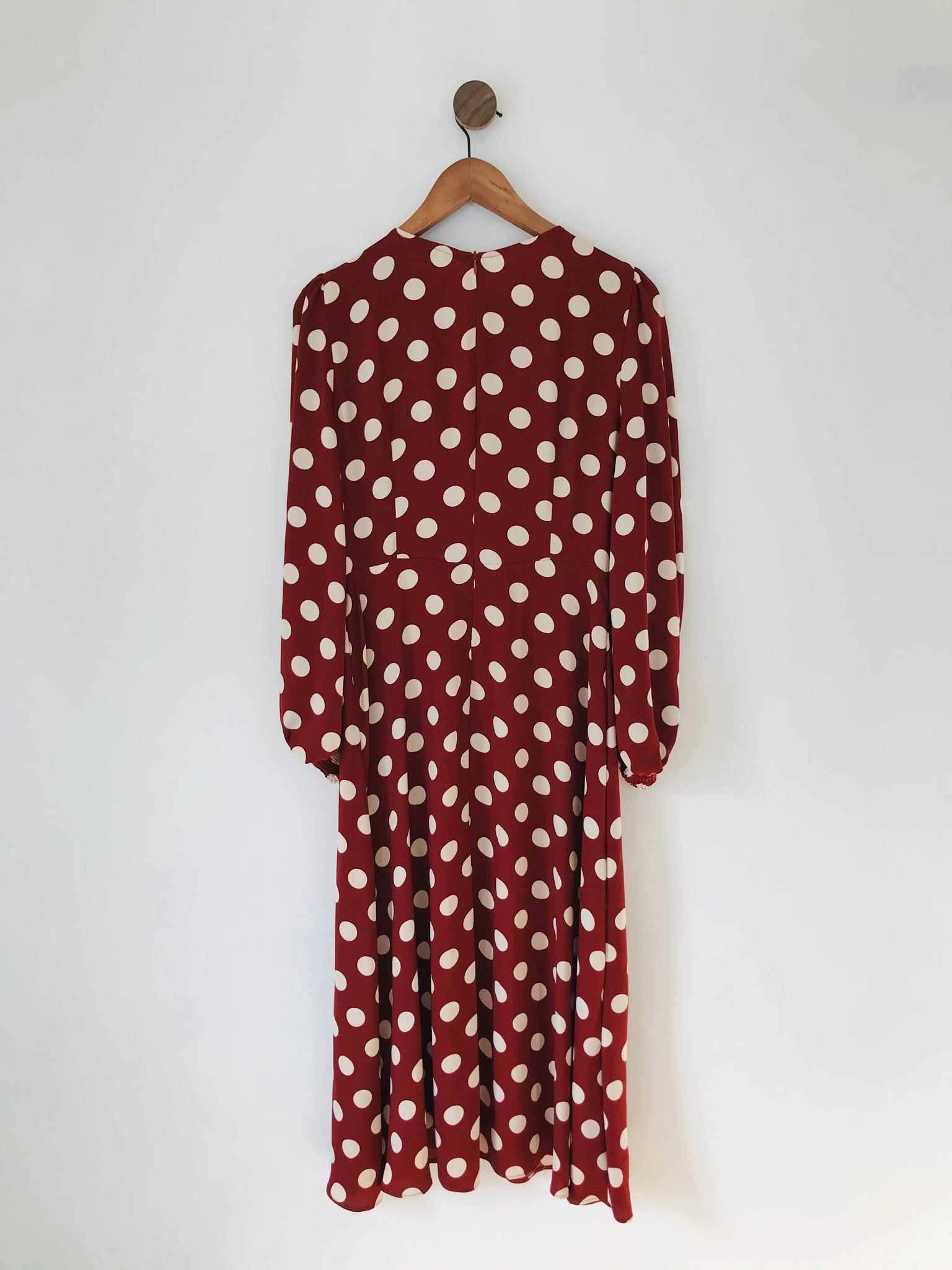 Zara Women's Polka Dot Maxi Dress | M UK10-12 | Red ReThread Zara Women's Polka Dot Maxi Dress | M UK10-12 | Red ReThread