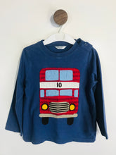 Load image into Gallery viewer, Boden Kid&#39;s Bus Embroidered T-Shirt | 18-24 Months | Blue
