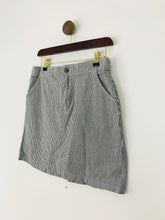 Load image into Gallery viewer, Hollister Women’s Pinstripe A-Line Mini Skirt | M UK10-12 | Grey
