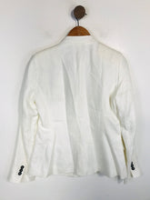 Load image into Gallery viewer, Zara Women&#39;s Linen Collarless Blazer Jacket | M UK10-12 | White
