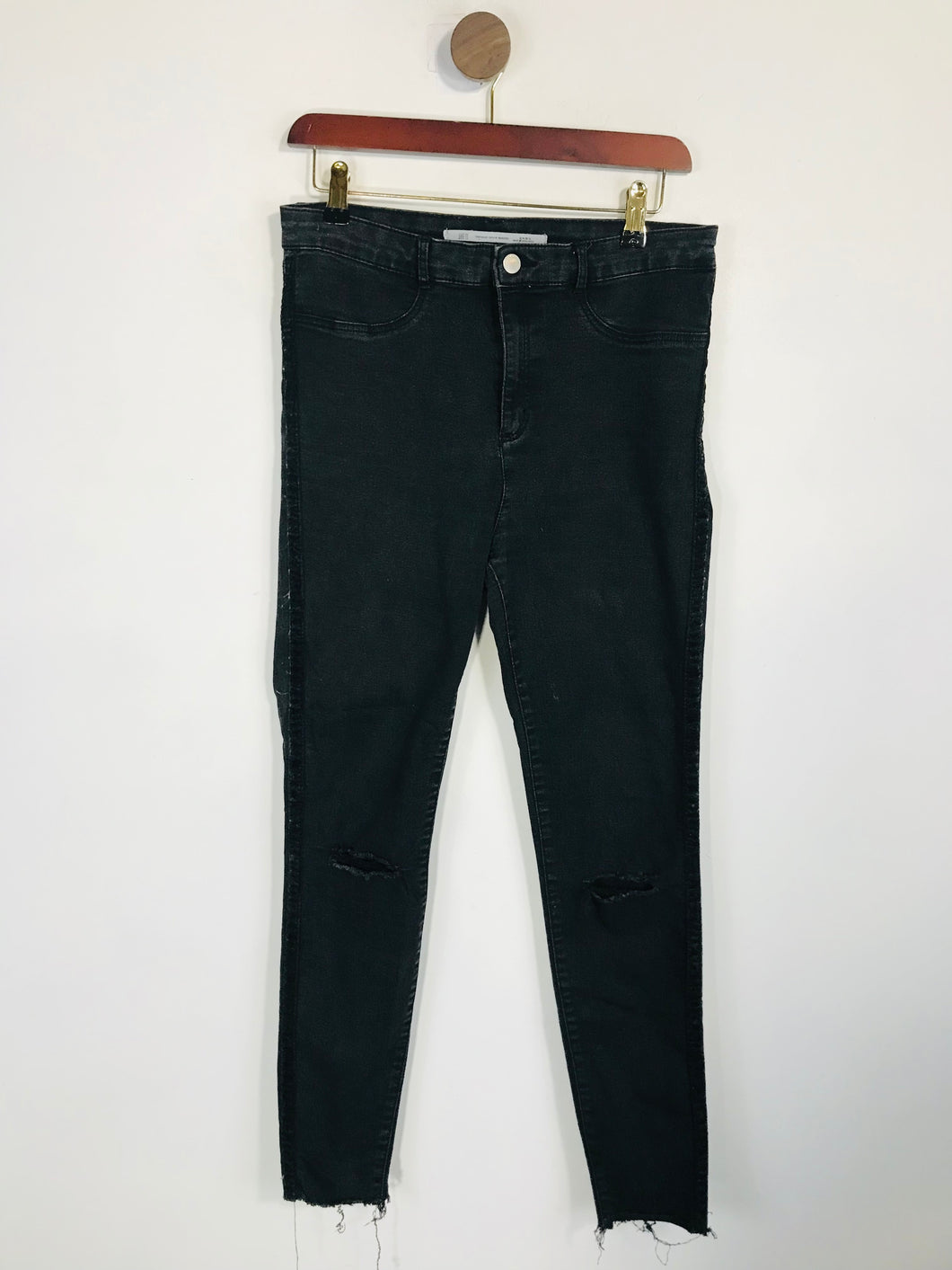 Zara Women's Distressed Jeggings Jeans | EU44 UK16 | Black