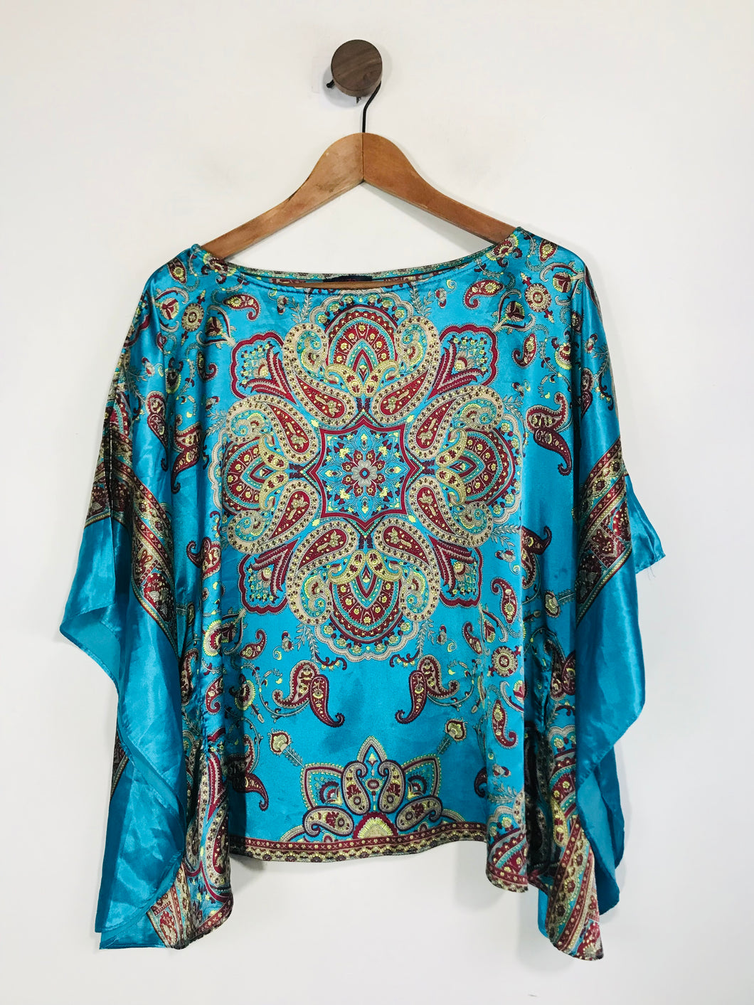 Kenzo Jeans Women's Silk Paisley Blouse | L UK14 | Multicoloured