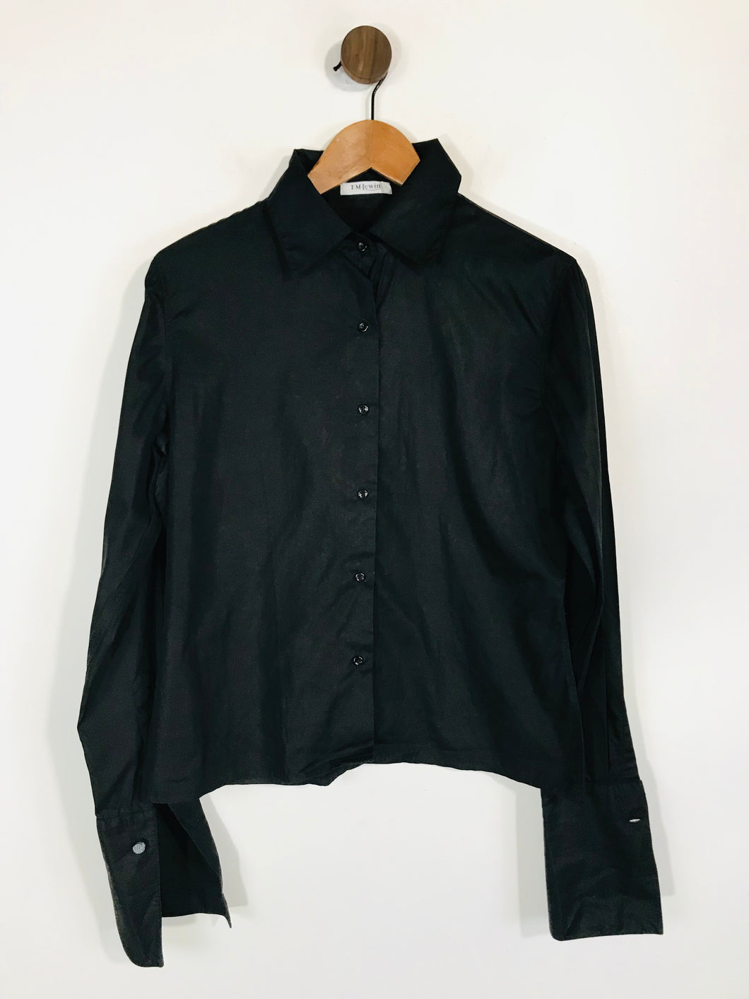 T.M. Lewin Women's Cotton Long Sleeve Button-Up Shirt | UK14 | Black