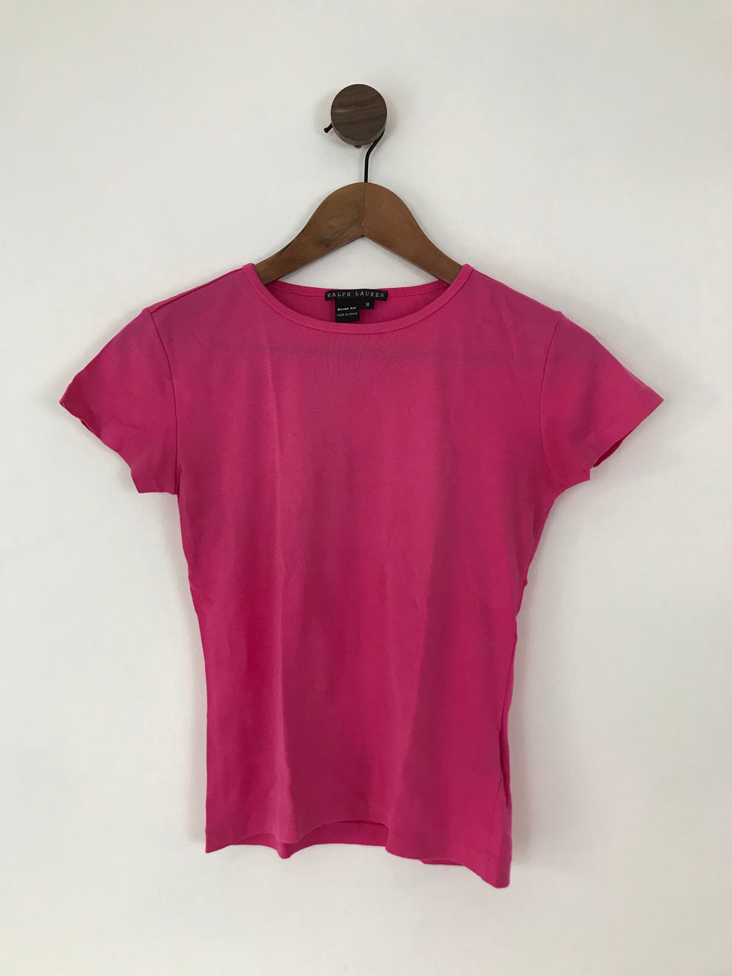 Ralph Lauren Women’s Slim Fit Tshirt | M UK10-12 | Pink