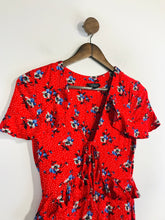 Load image into Gallery viewer, Topshop Women&#39;s Floral A-Line Dress | UK8 | Red
