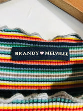 Load image into Gallery viewer, Brandy Melville Women&#39;s Striped T-Shirt | S UK8 | Multicoloured
