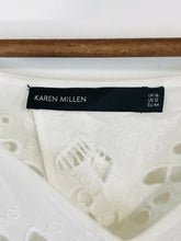 Load image into Gallery viewer, Karen Millen Women&#39;s Slouchy Crochet Shift Dress | UK16  | White
