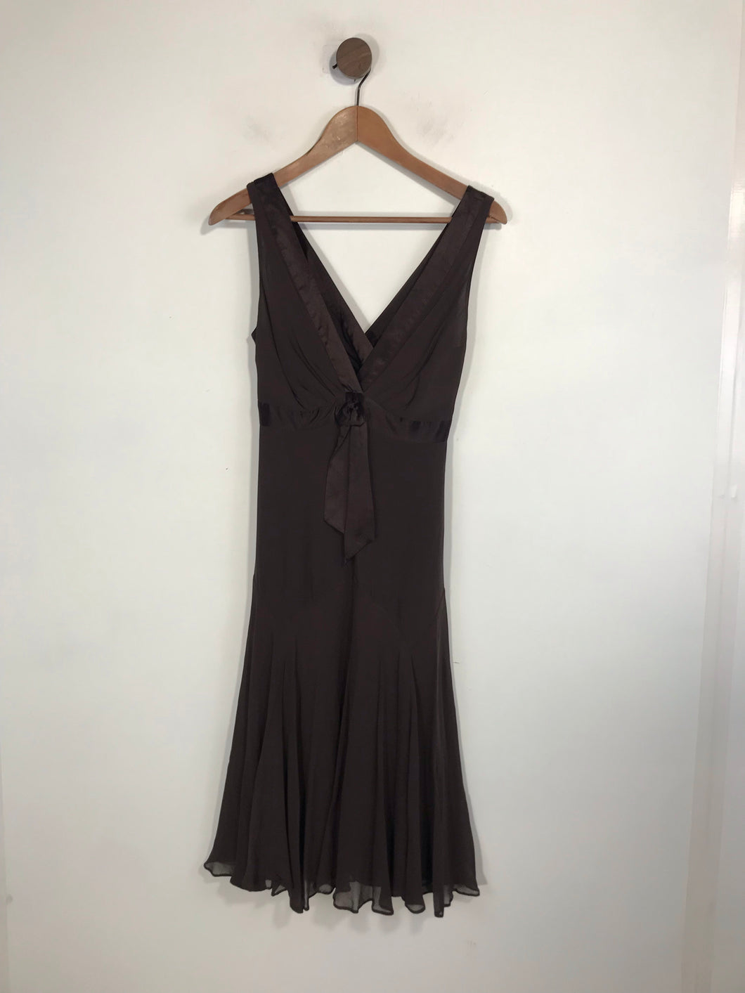 Ted Baker Women's Silk A-Line Dress | 2 | Brown