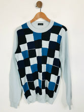 Load image into Gallery viewer, Joseph Men&#39;s Cashmere Checkered Jumper | S | Blue
