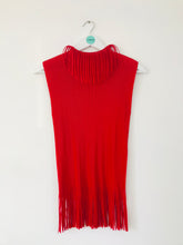 Load image into Gallery viewer, Issey Miyake Pleats Please Fringe Tank Top | 4 | Red
