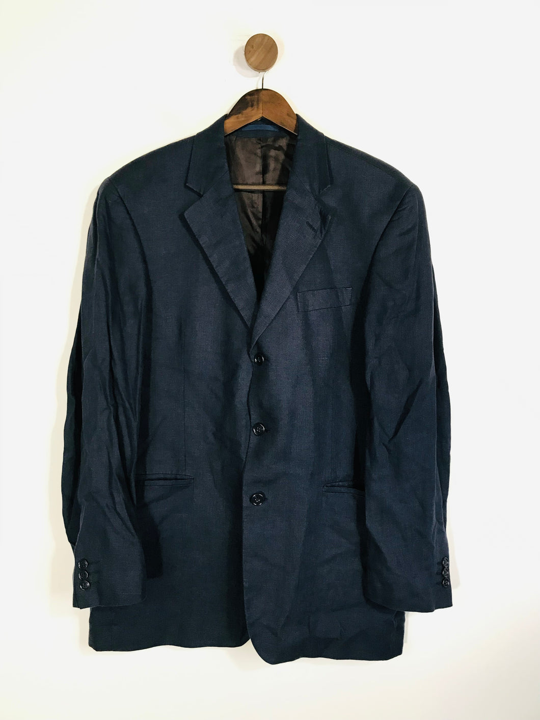 Austin Reed Men's Linen Smart Blazer Jacket | 40 | Blue