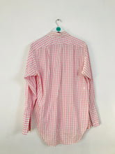 Load image into Gallery viewer, T.M.Lewin Men’s Button Up Checked Shirt | 16 M | Pink
