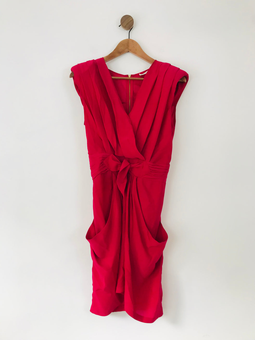 Whistles Women's Silk Ruched Mini Dress | UK8 | Pink