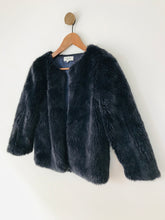 Load image into Gallery viewer, Formula Joven Women&#39;s Faux Fur Teddy Cropped Jacket | 38 UK10 | Blue

