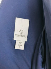Load image into Gallery viewer, Vera Wang Women’s V-Neck Maxi Evening Dress | 6 UK10 | Navy Blue
