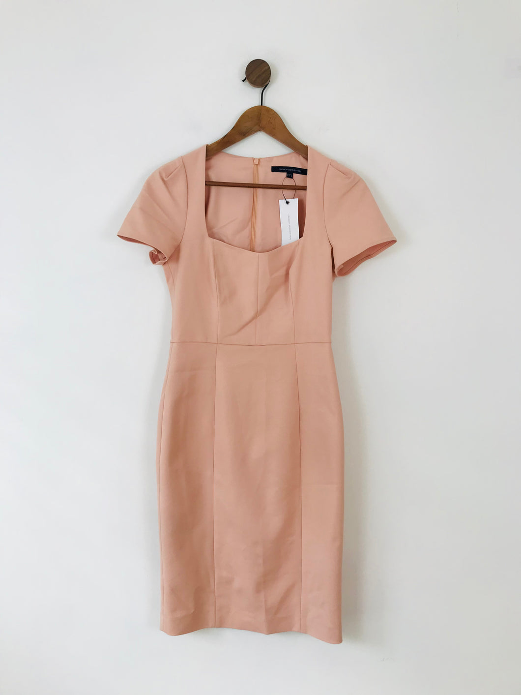 French Connection Women's Fitted Midi Bodycon Dress NWT | UK10 | Pink