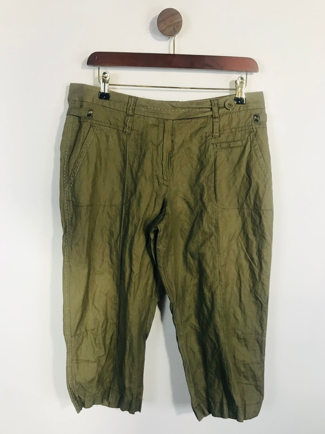 Sandwich Women's Cotton Crop Casual Trousers | L UK14 | Green